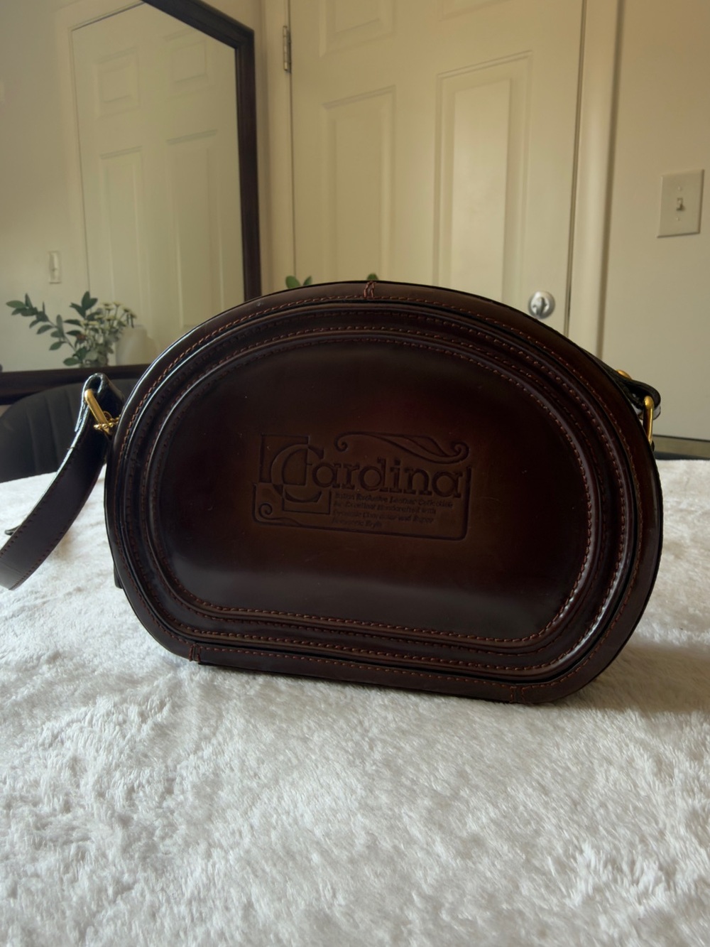 Italian Brown Leather Crossbody Bag | Vera Belle | Limited Edition